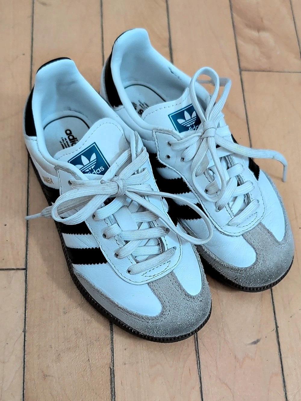 adidas Samba Toddler Kids Sneakers White & Black US 11 Boys Girls Shoes Runners